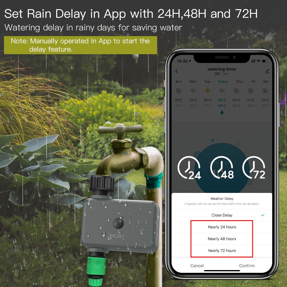 Moes akıllı Tuya Bluetooth su  - Smart Garden Watering incelemesi ve fiyatı