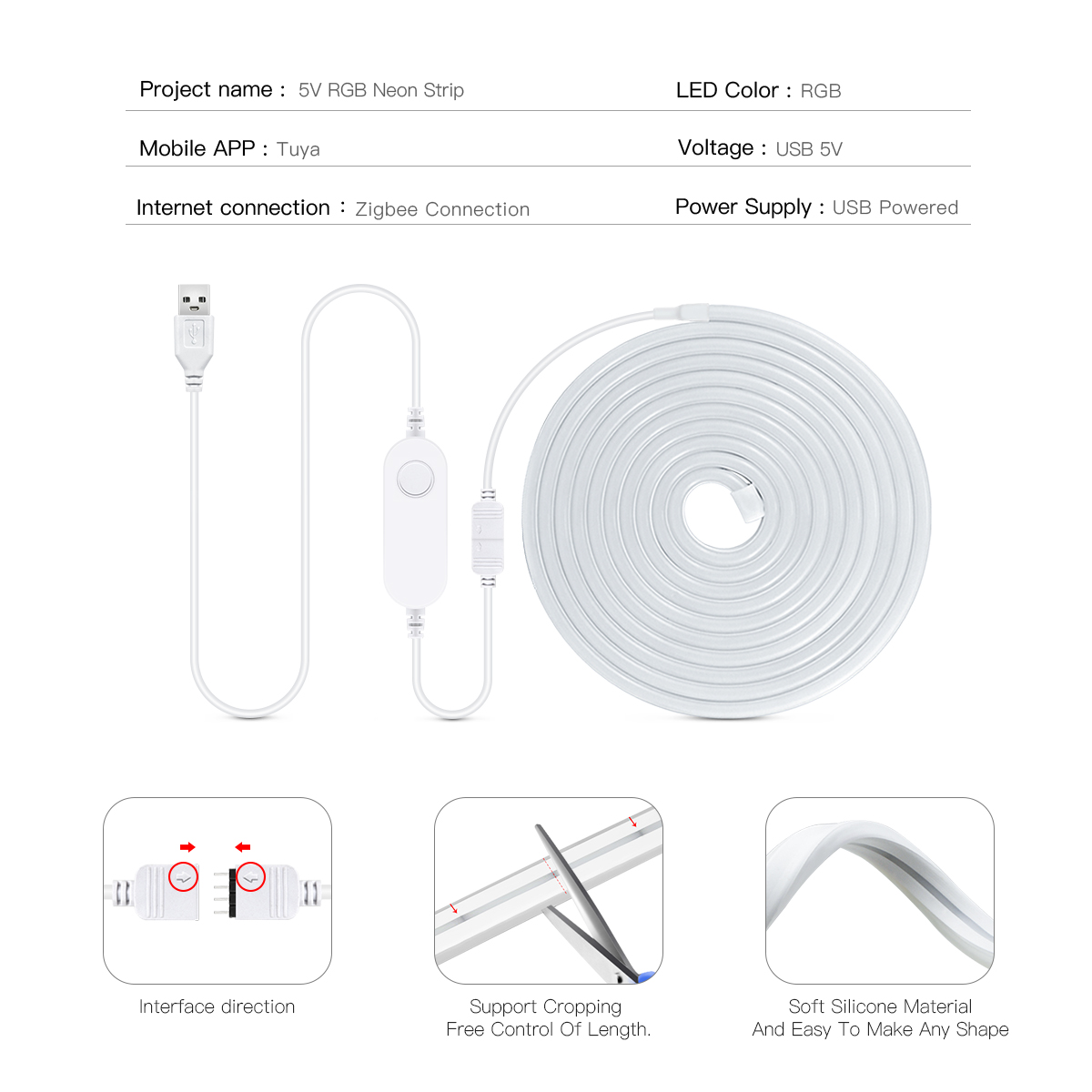 Zigbee Akıllı lamba Neon LED Ş - Smart Zigbee Garden Light incelemesi ve fiyatı